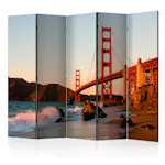 Rumsavdelare Skärmvägg Arkiio Golden Gate Bridge Sunset San Francisco II 225x172 cm