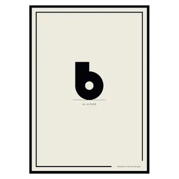 Poster Gallerix B As In Bold