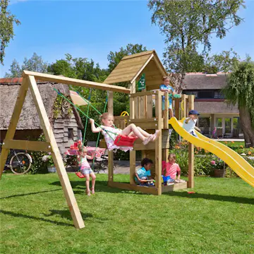Lektorn Jungle Gym Cubby inkl. Swing Modul X'tra och rutschkana