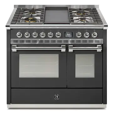 Gasolspis Steel Ascot Combi-Steam Svart 100 cm med BBQ och Ångfunktion