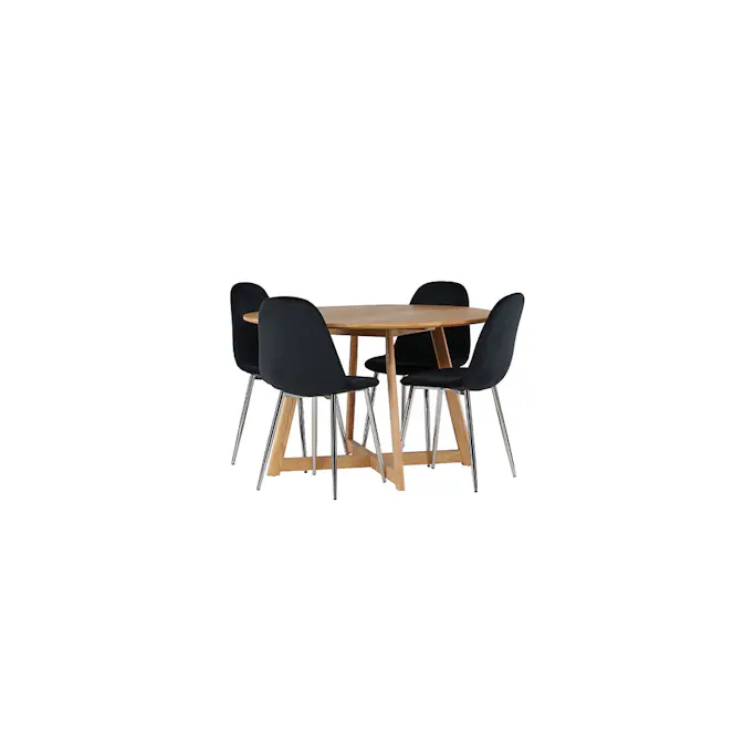 Matgrupp Venture Home Yakidon Ø120 cm med 4 st Polar stolar