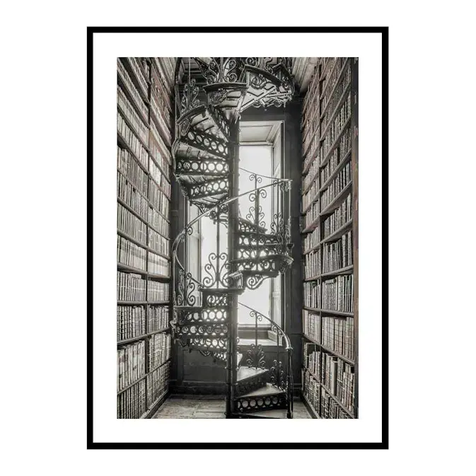 Poster Gallerix Books And Staircase