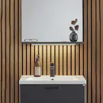 Underbelysning Hafa Store 430 Matt Aluminium Badrumslampa