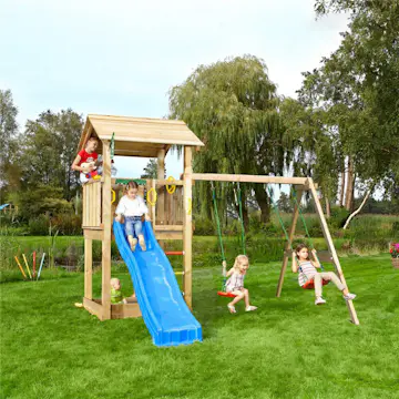 Lektorn Jungle Gym Casa inkl. Swing Modul X'tra och rutschkana