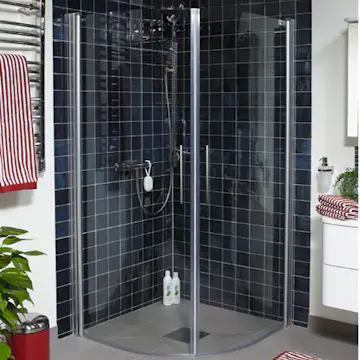 Duschhörn Noro Fix Trend R Silver Matt Transparent Glas