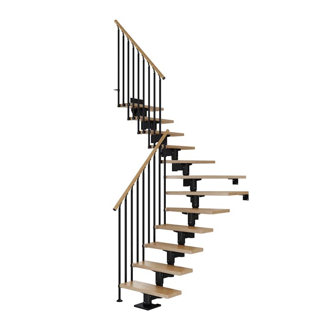 Spartrappa Dolle Cork Ek Steg 1/4 Svängd Classic III Räcke