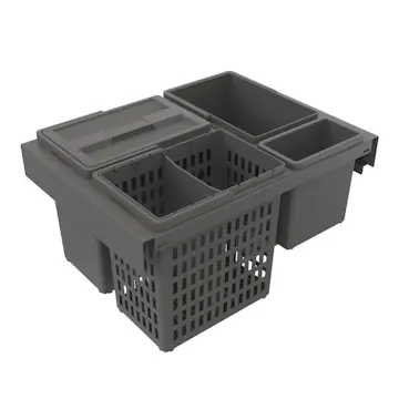 Källsorteringskärhållare Beslag Design Trend Highside 600 Eco Mörkgrå