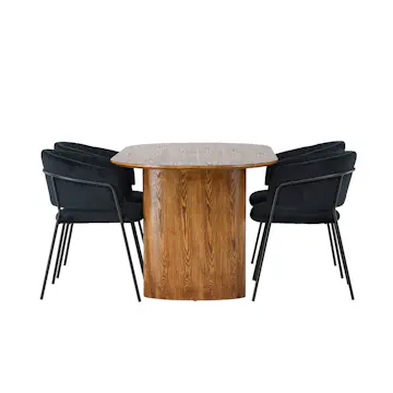 Matgrupp Venture Home Isolde med 4 Selma Stolar