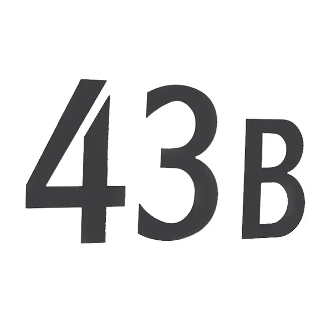 Brevlådenummer Beslagsboden Svart Rostfritt Stål