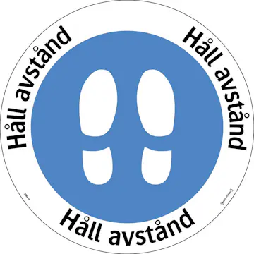 Golvdekal Systemtext Håll Avstånd 410mm