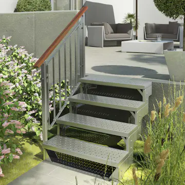 Trädgårdstrappa Dolle Gardentop med Räcke