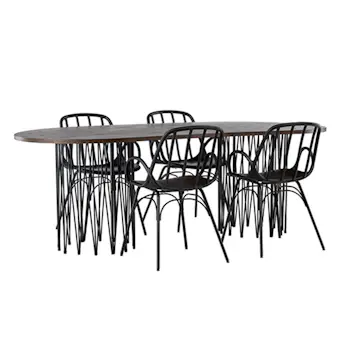 Matgrupp furniture/fashion Stone med 4 Dyrön Stolar