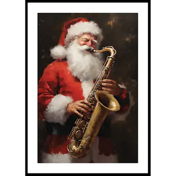 Poster Gallerix Santa On The Saxophone