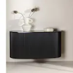 Sidobord Venture Home Loca Svart Vägghängt Bord med Skåp