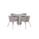 Matgrupp Venture Home Bianca Rund med 4 Bergen Stolar Polyester