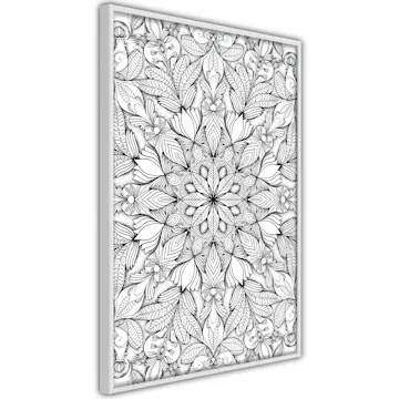 Poster Artgeist Affisch Monochrome Mandala