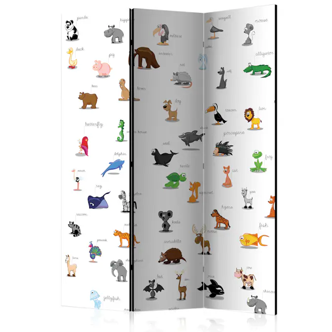 Rumsavdelare Skärmvägg Arkiio Animals For Children 135x172 cm