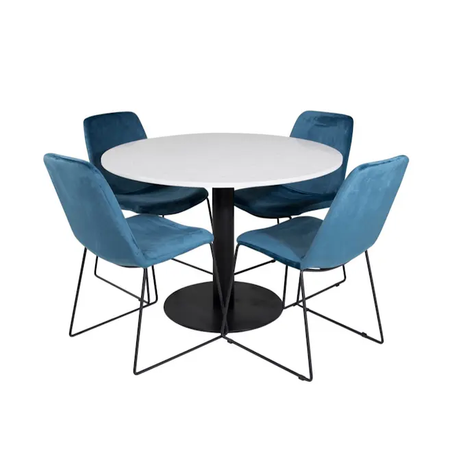 Matgrupp Venture Home Roxanna med 4 Muscot Stolar Runt