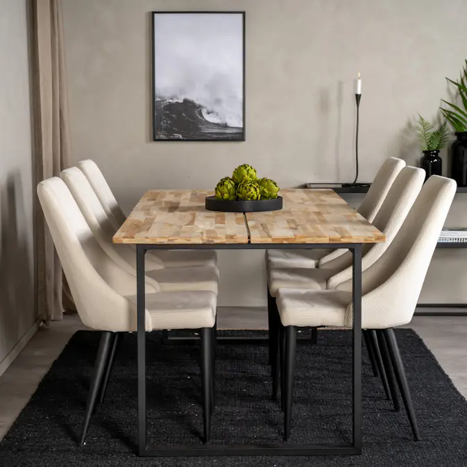 Matgrupp Venture Home Cirebon med 6st Leone Stolar