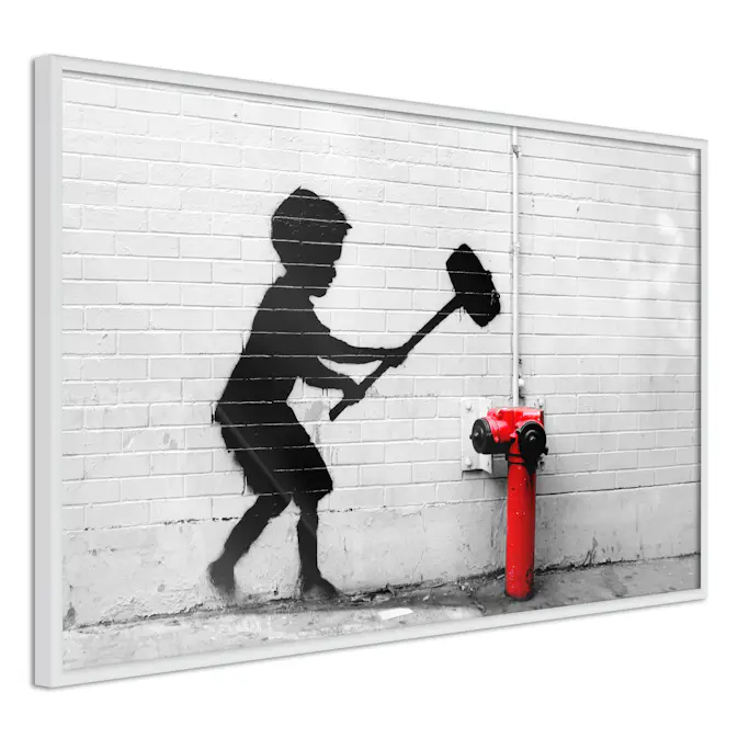 Poster Artgeist Affisch Destroy Hydrant