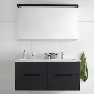 Möbelpaket Hafa Sun Svart Ek Spegel Dubbel