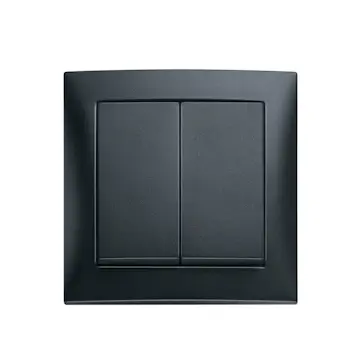 Strömställare Hager Dubbeltrapp Komplett med Ram Insats med Klor Snabbanslutning S.1