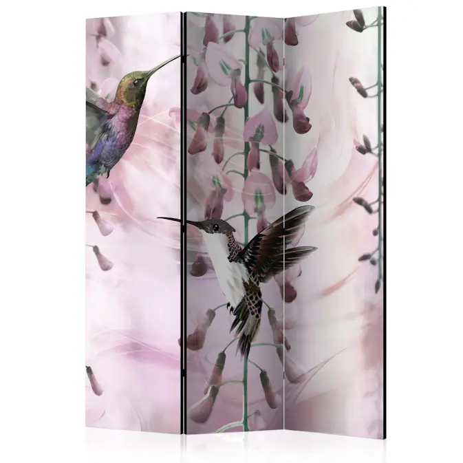 Rumsavdelare Skärmvägg Arkiio Flying Hummingbirds Pink 135x172 cm