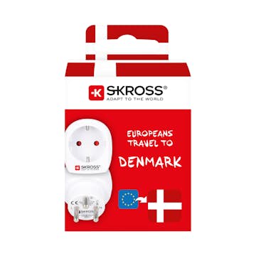 Reseadapter Skross Europa till Danmark Jordad