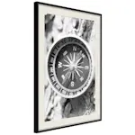 Poster Artgeist Affisch Black and White Compass