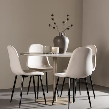 Matgrupp Venture Home Lycke Ø110 med 4 st Polar Stolar Sammet