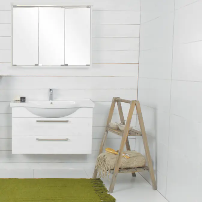 Möbelpaket Noro Newport 900 Spegelskåp Alva 900 Vit Matt