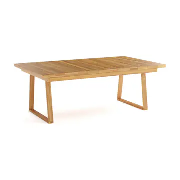 Trädgårdsbord deNoord Menorca Stort Rektangulärt Matbord i trä Utomhus 100x180 cm