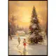 Poster Gallerix Winter Village Sunset