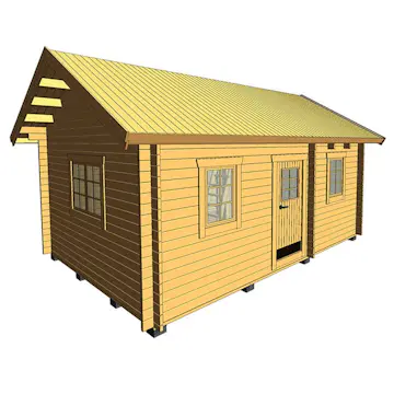 Attefallshus Baseco Nyby stuga med loft 25 m2