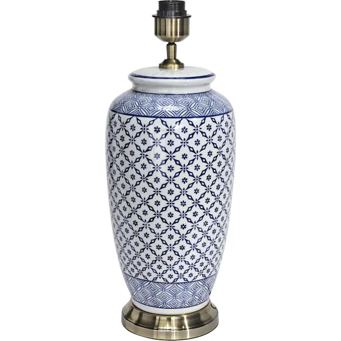 Lampfot PR Home Li Jing Blå/Vit 49 cm