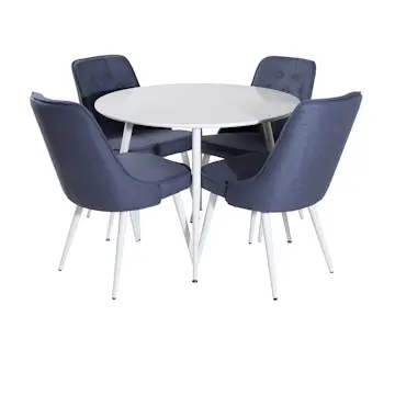 Matgrupp Venture Home Plake med 4 Vera Stolar Polyestertyg Runt