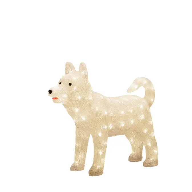 Dekorationsfigur Gnosjö Konstsmide Hund Akryl Husky 43 cm 88 LED