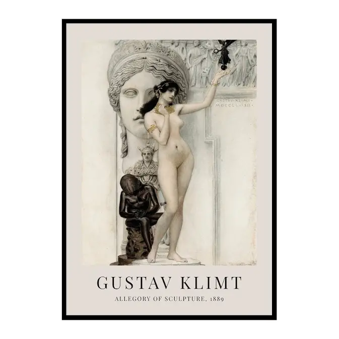 Poster Gallerix Allegory Of Sculpture By Gustav Klimt