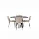 Matgrupp furniture/fashion Stone Ø120 cm med 4 Limhamn Light Stolar