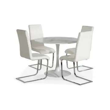 Matgrupp Basic Home Caitly Runt Matbord 100 cm med 4 CibusMatstol