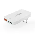 Laddare HAMA 2x USB-C 1x USB-A Flat PD 65W Vit