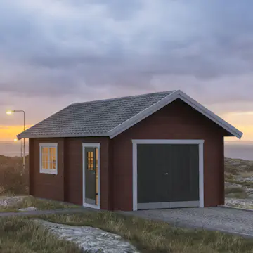 Garage Baseco Högliden 25 m² Attefallshus/Förråd med Sadeltak