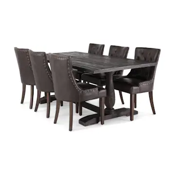 Matgrupp Bloomington Dijon Rektangulärt Matbord 200 cm med 6 Tuva Matstol