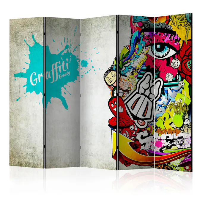Rumsavdelare Skärmvägg Arkiio Graffiti Beauty II 225x172 cm