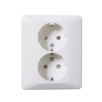 Vägguttag Elko 2-Vägs RS Renvit