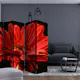 Rumsavdelare Skärmvägg Arkiio Red Gerbera Flower II 225x172 cm