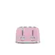 Brödrost Smeg TSF03PKEU Retro Rosa med Extra Breda Fack