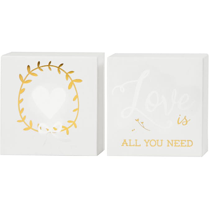 Målarduk Creativ Company med Guldtryck Vit 10,16 cm 2 St/1 Förp