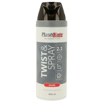 Sprayfärg Plasti-kote T&S Svart Blank 400 ml