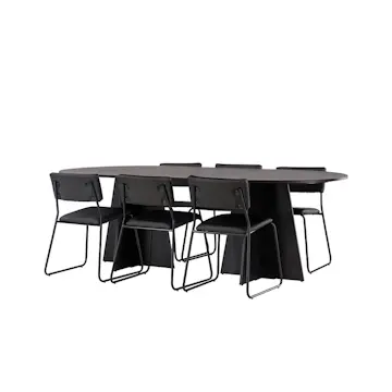 Matgrupp Venture Home Bootcut Oval med 6 Kenth Stolar